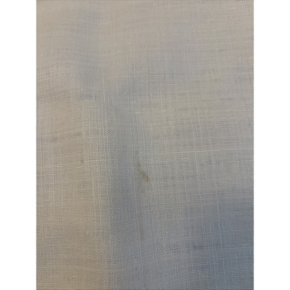 Vtg. Hand Embroidered Fall Thanksgiving Tablecloth Scallop Edge 56x77 Ivory - Picture 9 of 10